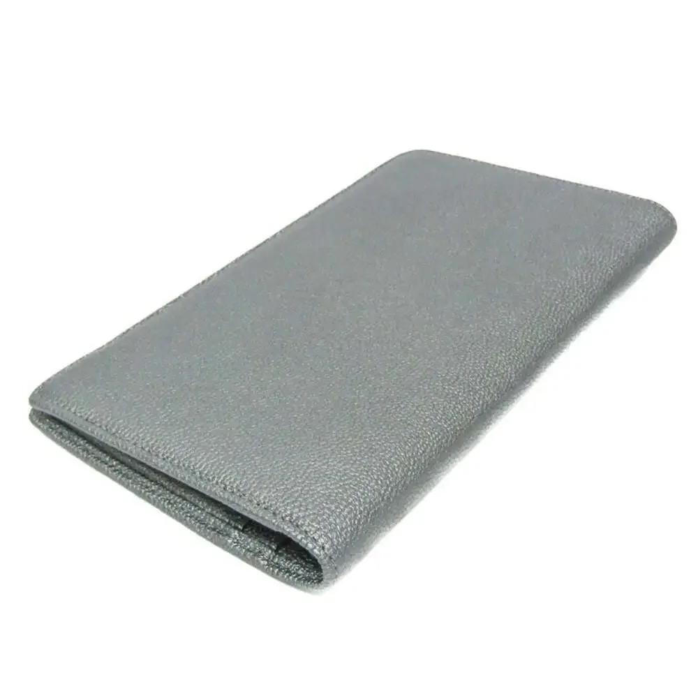 CHANEL Silver Leather Wallet